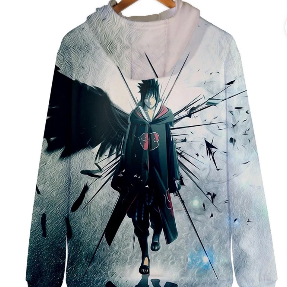 Sasuke Uchiha from Naruto Long Sleeve Character Hoodie